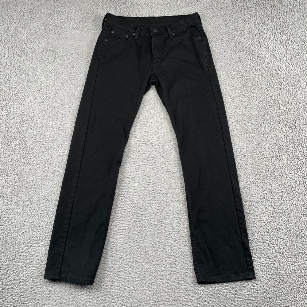 Levi's 513 Jeans Mens 30x32 Black Slim Straight Stretch Denim Casual Pants